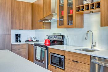 Kitchen area with appliances
